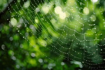 spider web in the dew