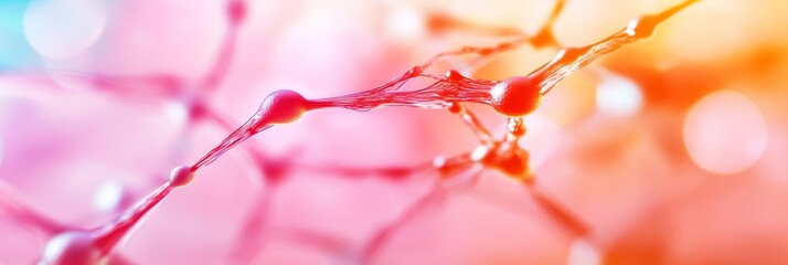 Poster - Abstract image of a network of flowing liquid, representing connection, transportation, and the passage of time.