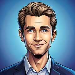 professional business photo cartoon