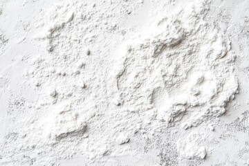 Baking Soda Texture. Scattered Powder of Baking Soda on White Background