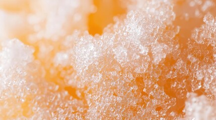 Close-up of sugar crystals on a dessert, macro, sweet textures