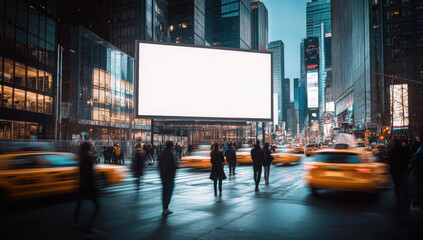 mock up big blank billboard for new advertisement at street city, outdoor advertising poster, empty 