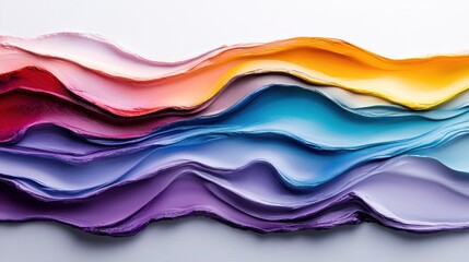 Aufkleber - This image presents layered waves of colorful paint in shades such as red, orange, blue, and purple, creating a stunning visual contrast with vibrant textures.