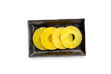 Canvas Print - Pineapple fruit, Canned pineapple sliced