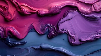 Poster - A mesmerizing piece of abstract art combining rich colors such as pink, purple, and blue with a textured, flowing design, perfect for adding artistic flair to any space.