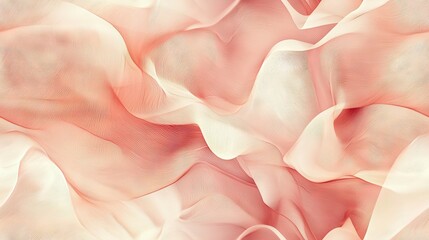 Wall Mural -   A detailed image featuring a soft pink and white backdrop with undulating curved lines in delicate hues of pink and white