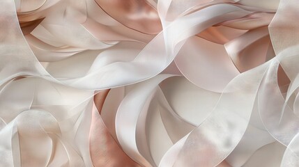 Poster -   Pink and white wallpaper with plenty of ribbons