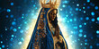 © ana - Statue of Our Lady of Aparecida (Nossa Senhora Aparecida), Brazilian saint with glowing bokeh background. Symbolizing Catholic faith and tradition, ideal for religious content with room for text