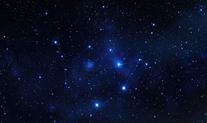 a starry night sky with a long line of stars
