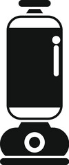 Poster - Simple glyph icon of a punching bag standing on the floor, used for boxing training