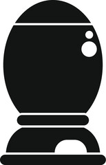 Poster - black solid icon for a humidifier, a small appliance that increases humidity in a room