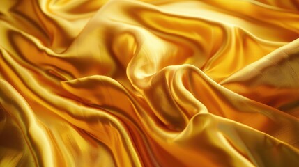 Golden silk fabric folds