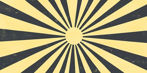 Wall Mural - vintage black and tan, yellow sun rays for decoration and covering on the transparent background. Concept of sunburst and retro design.