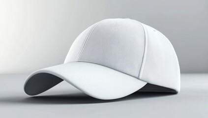 White baseball cap mockup isolated on plain white background for versatile design showcase