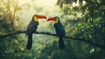 Wall Mural - toucan on a branch