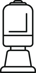 Poster - electric water heater boiler icon showing heating resistance