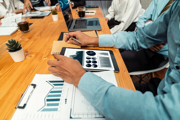 Poster - financial data analysis dashboard by fintech bi or business intelligence display on laptop screen to