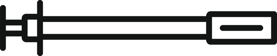 Poster - simple vector icon of a metal rod part for building construction or engineering work