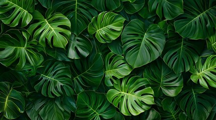 green leaves texture Generative AI