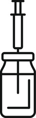 Poster - Simple vector of a medical syringe taking medicine from a bottle, great for medical or pharmaceutical projects