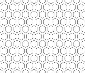 Poster - honeycomb mosaic hexagons background. hexagon mosaic cells with padding. hexagonal shapes. seamless 