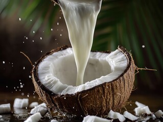 Poster - coconut milk splash