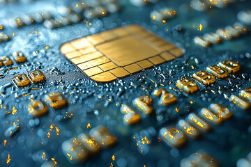Poster - A close-up of a credit card with maxed-out limit, indicating issues with credit utilization and spending control. Concept of credit card debt and spending habits.