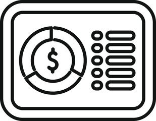 Poster - this icon represents analyzing financial data and reports for making strategic business decisions