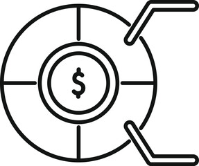 Poster - Marketing funnel icon representing the process of attracting online users and converting them into customers