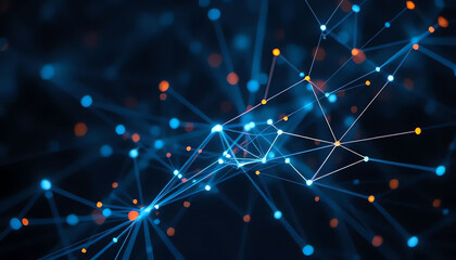 Poster - Network connections abstract background
