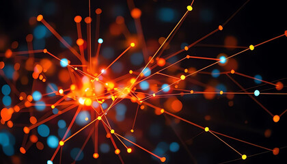 Poster - Network connections abstract background