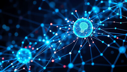 Poster - Network connections abstract background