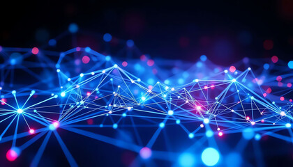 Poster - Network connections abstract background