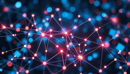 Poster - Network connections abstract background