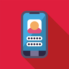 Poster - Smartphone displaying a user profile with a password login, emphasizing the importance of online security