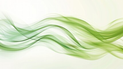 Abstract Green Wave Pattern