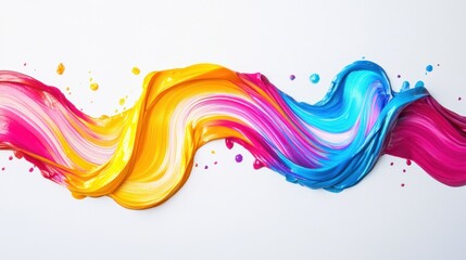 Wall Mural - Abstract Colorful Paint Swirl