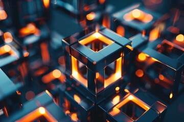 Aufkleber - A collection of lit candles in a close-up shot