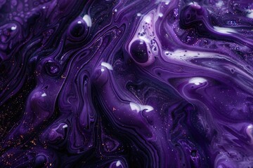 Poster - Close-up shot of a purple and white liquid mixture