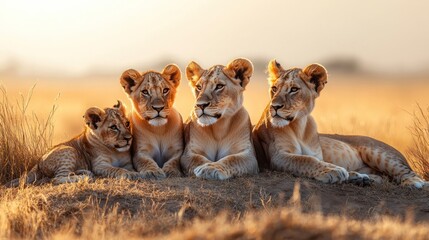 Poster - Lion Pride in the African Savanna