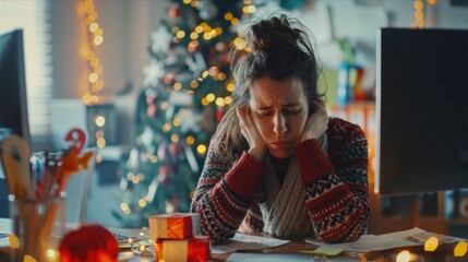 Poster - A person typing away on their laptop at a desk, possibly working or studying