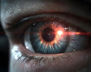 Detailed 3D Rendered of Human Eye Anatomy and Structure