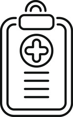 Poster - simple vector showing a medical record, representing healthcare information, patient data, and medic