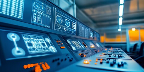 Poster - Supervisory control and data acquisition system technology for monitoring and controlling processes. Concept SCADA Systems, Industrial Automation, Process Monitoring, Control Systems