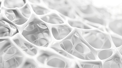 Poster - Abstract White Organic Structure