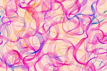 Poster - A vibrant abstract art piece featuring swirling patterns and lines