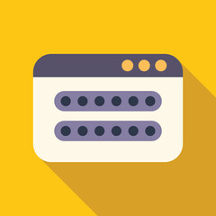 Fototapete - web browser is showing password protection with hidden password dots for security and safety of your