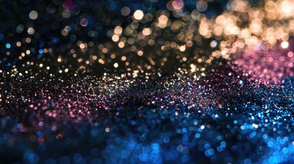 Poster - Blurry image of a blue and pink background
