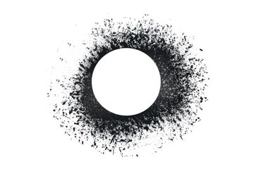 Poster - A simple black and white image of a circle