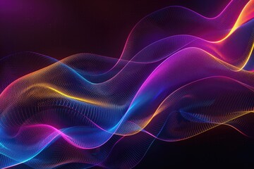 Aufkleber - A vibrant wave of light on a dark backdrop